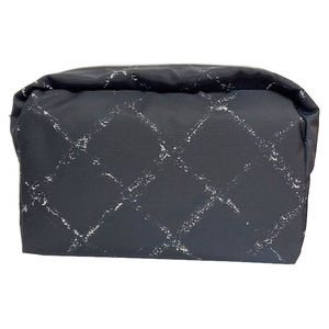 CHANEL Old Travel Line Cosmetic Pouch Nylon Black